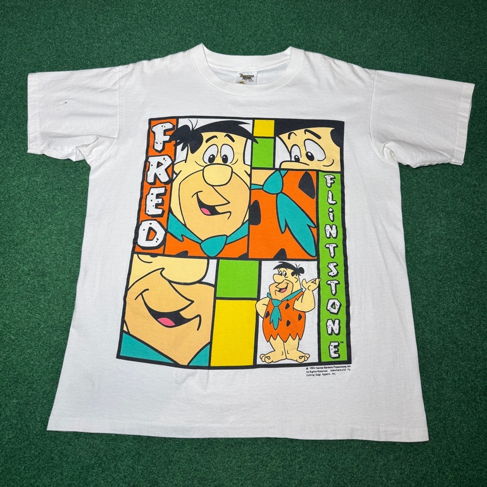 Vintage 90s Fred Flinstone Hanna Barbera Cartoon Network Large T Shirt